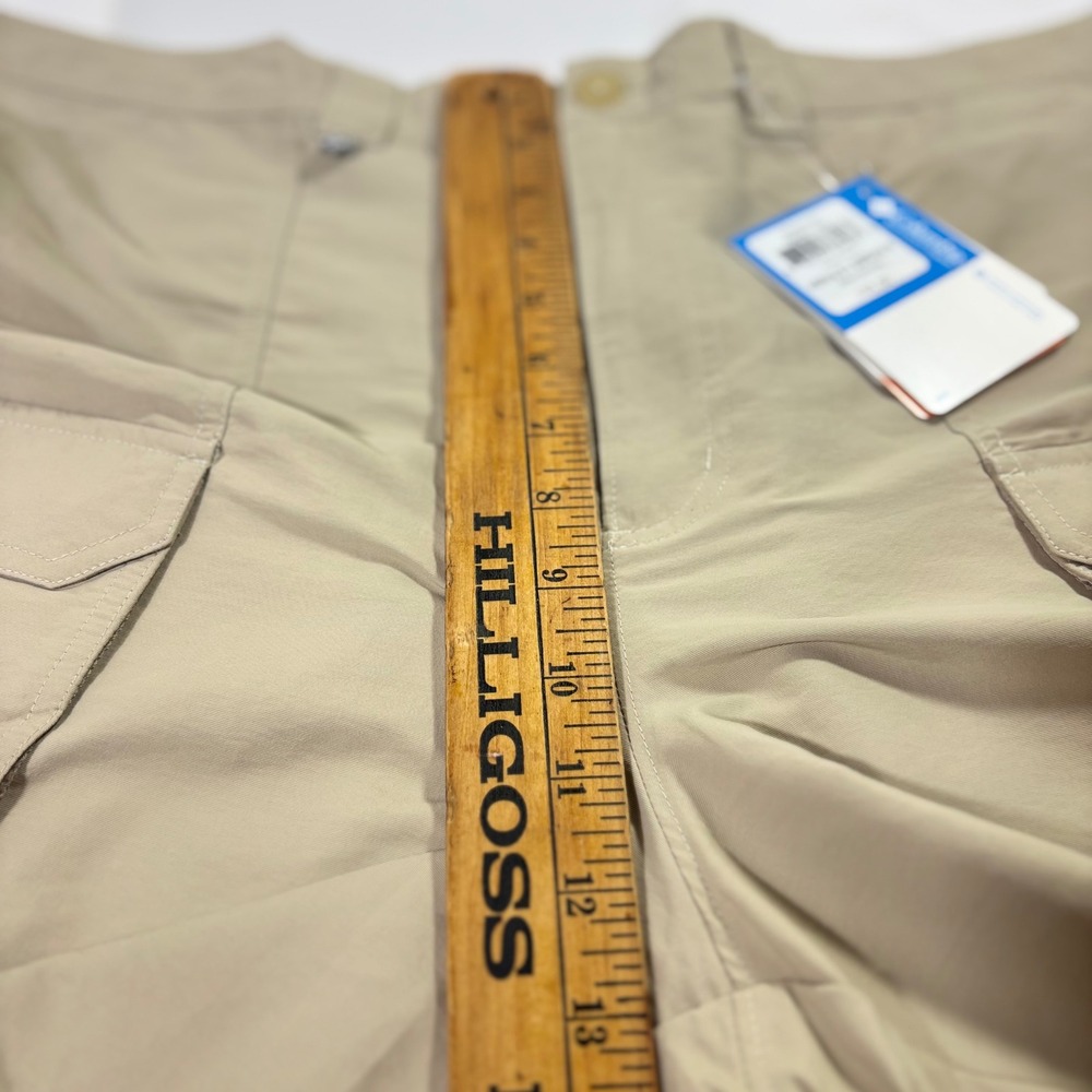 NEW Columbia PFG Permit II 40x6L Fishing Shorts Omni-Shade Cargo Khaki Pockets - Picture 6 of 7